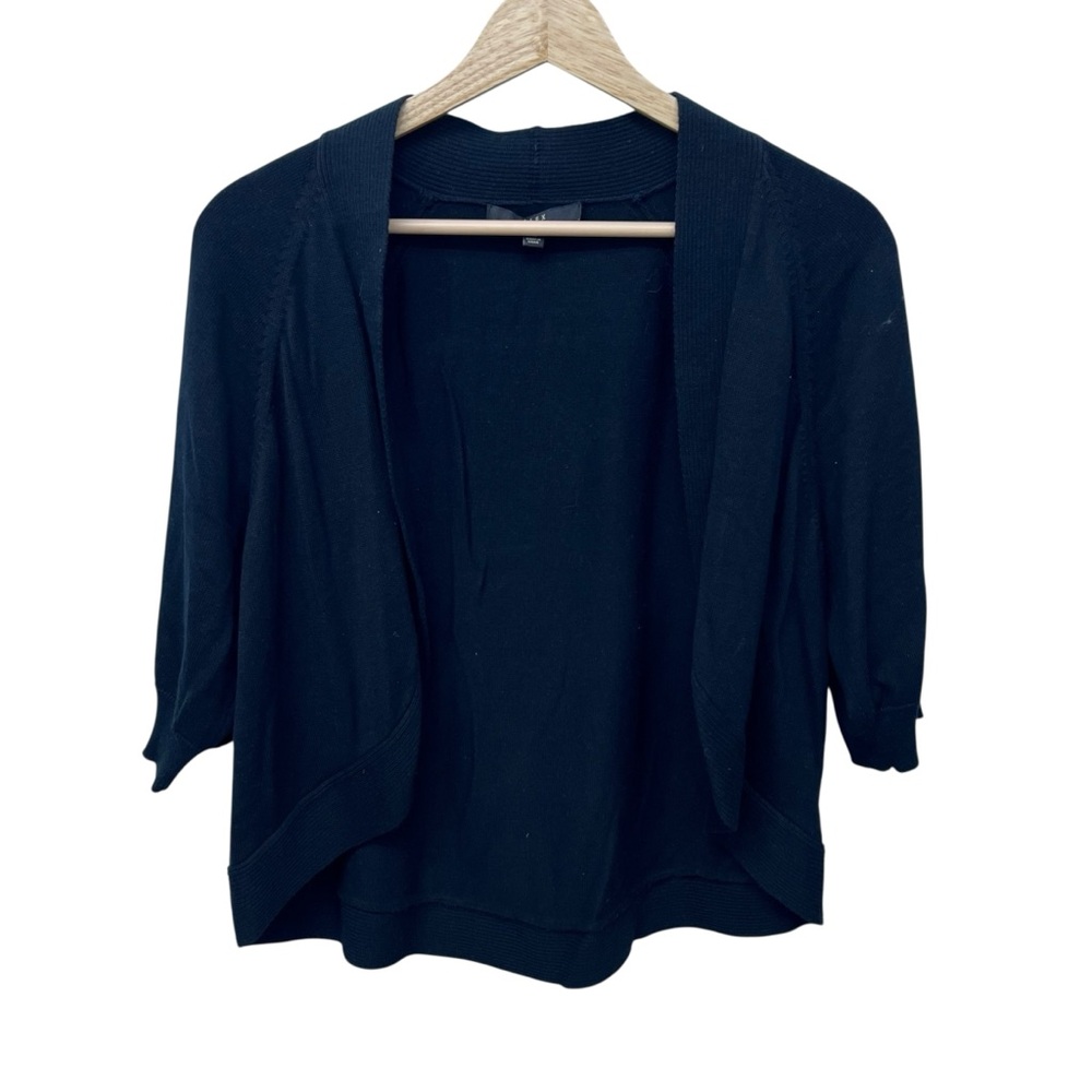 Alex Marie Black Cardigan Sweater Cardigan 3/4 Sleeve Size XL